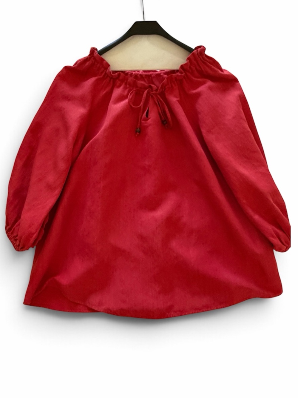Ann Mashburn Red Blouse with Tie Neck